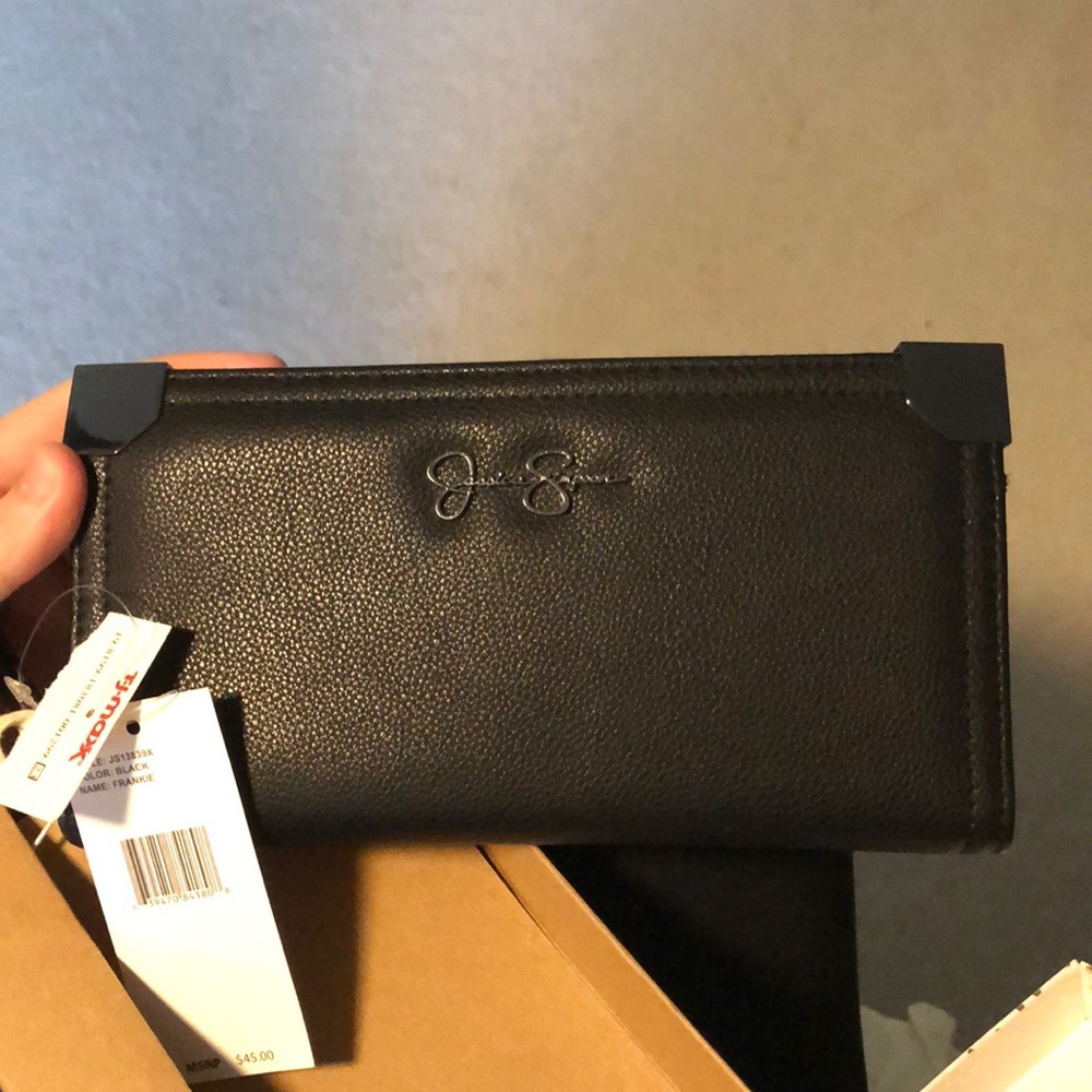 NWT Jessica Simpson Black Clutch